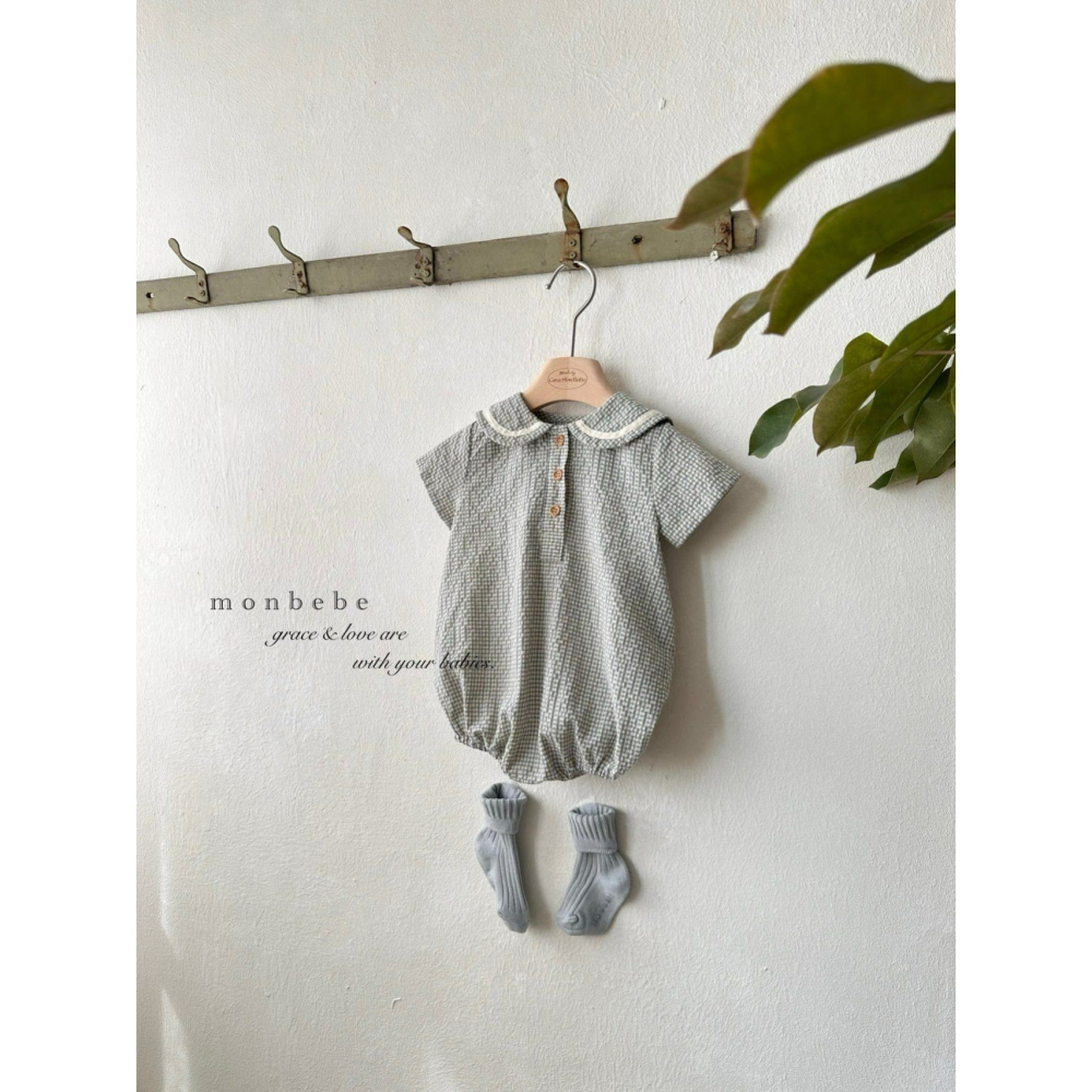 Monbebe 包屁衣 몽베베 체크세라슈트-細節圖3