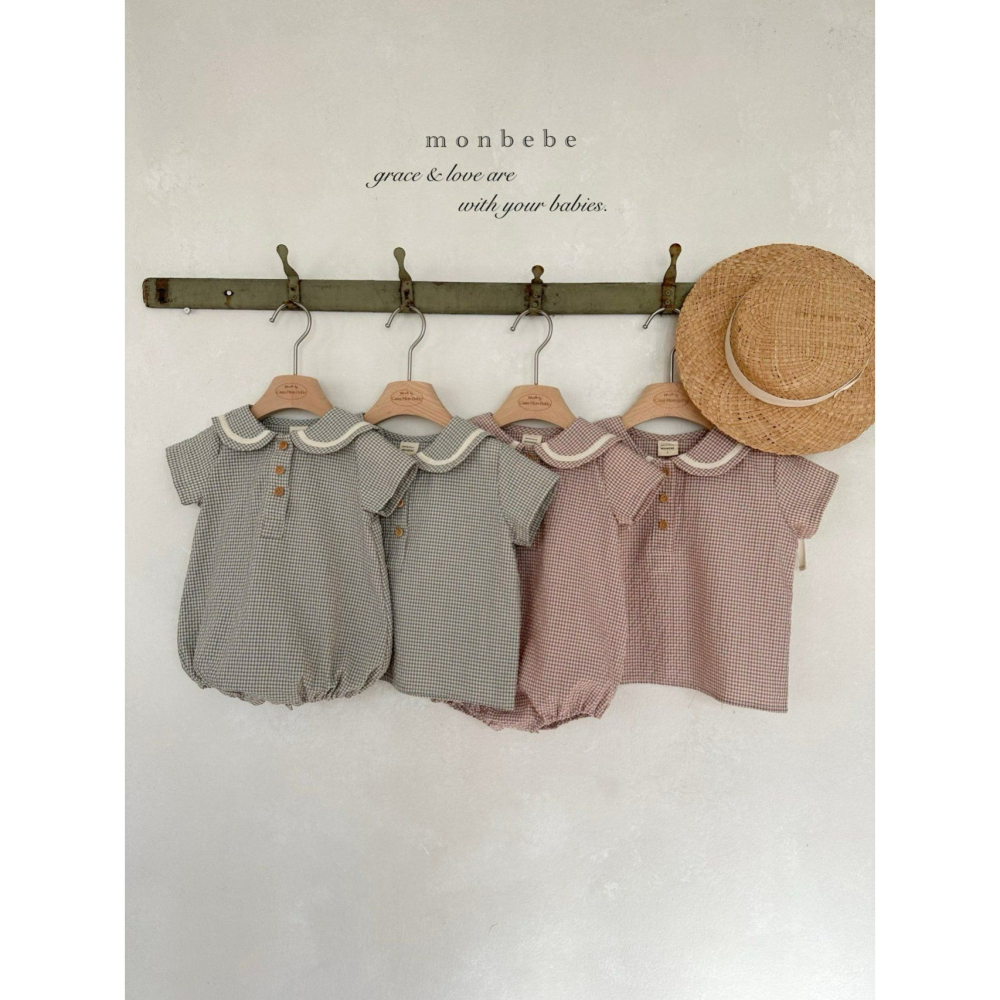 Monbebe 包屁衣 몽베베 체크세라슈트-細節圖5