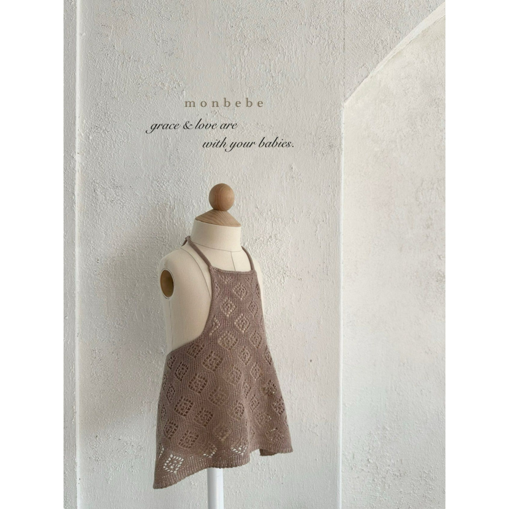 Monbebe 背心 몽베베 니트에이프런-細節圖5