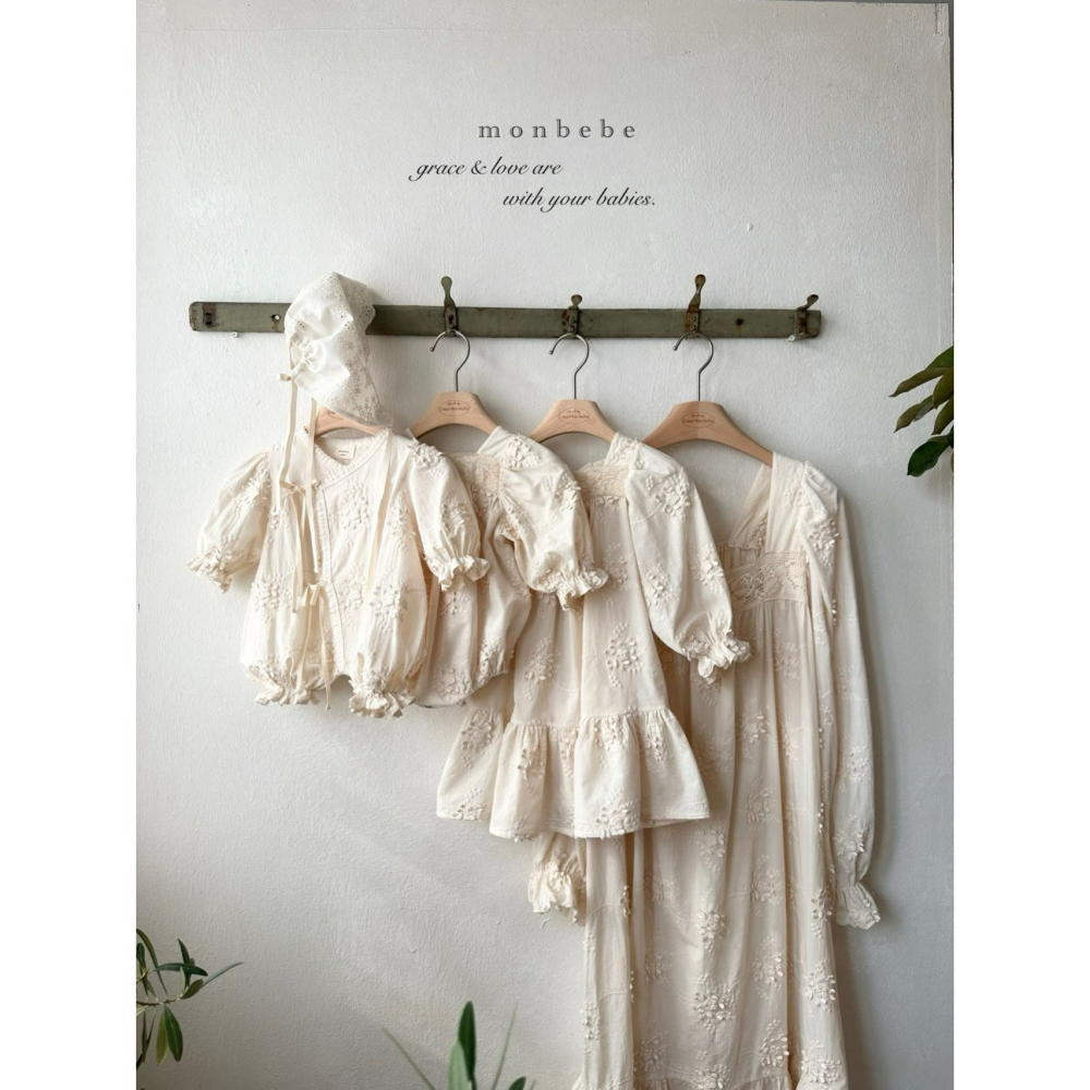 Monbebe 洋裝 親子裝 몽베베 플로라빈티지원피스엄마-細節圖6