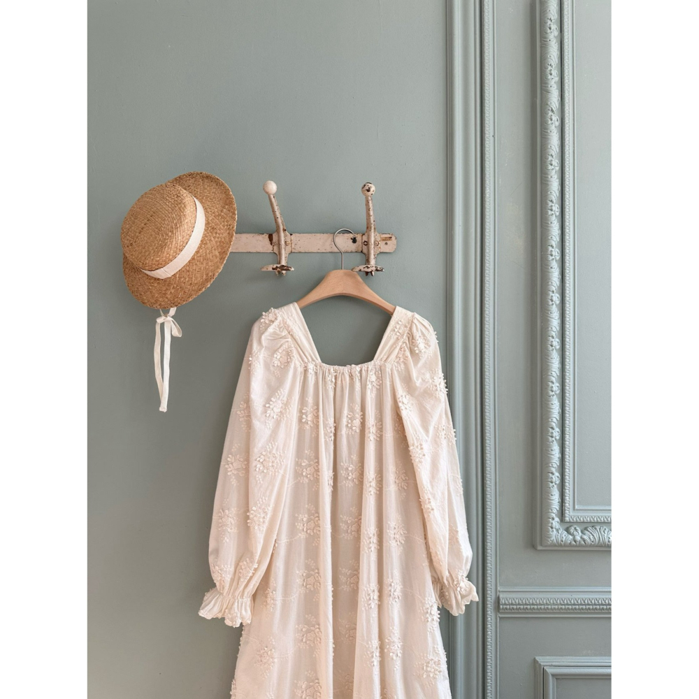 Monbebe 洋裝 親子裝 몽베베 플로라빈티지원피스엄마-細節圖7