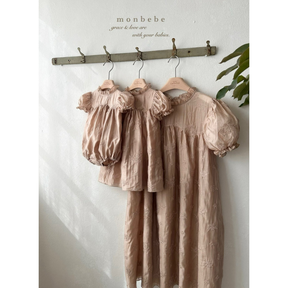 Monbebe 洋裝 親子裝 몽베베 비앙카원피스엄마-細節圖2