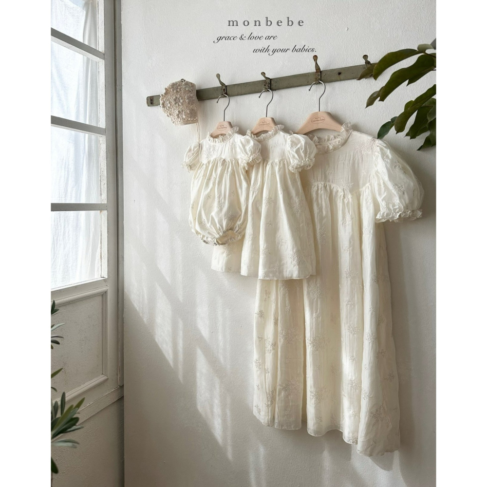 Monbebe 洋裝 親子裝 몽베베 비앙카원피스엄마-細節圖8