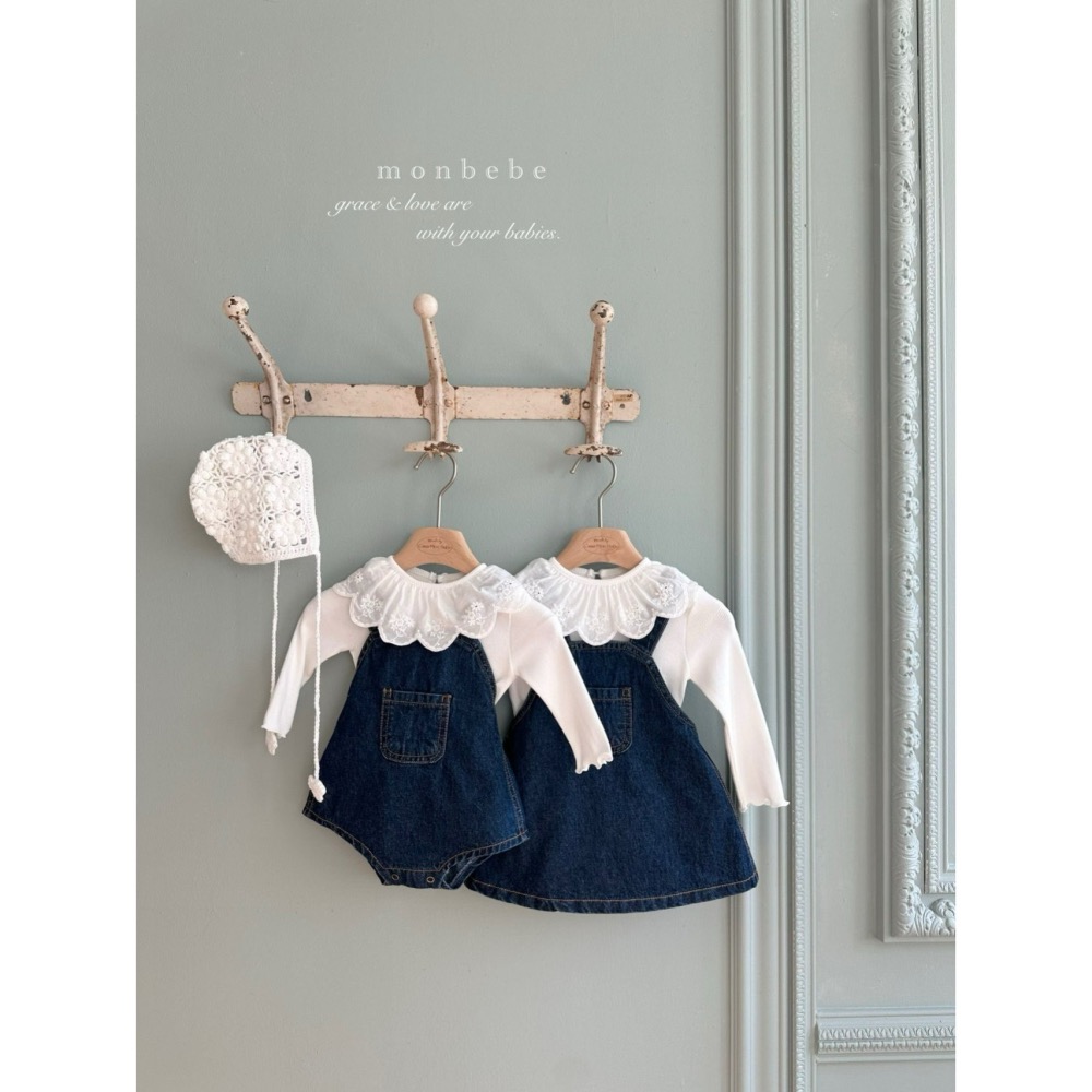 Monbebe 吊帶包屁褲 褲子 몽베베 봉봉데님멜빵팬츠-細節圖3