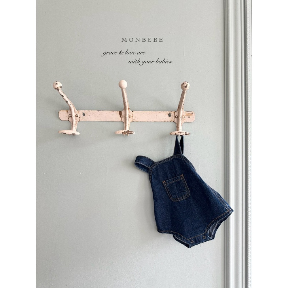 Monbebe 吊帶包屁褲 褲子 몽베베 봉봉데님멜빵팬츠-細節圖5