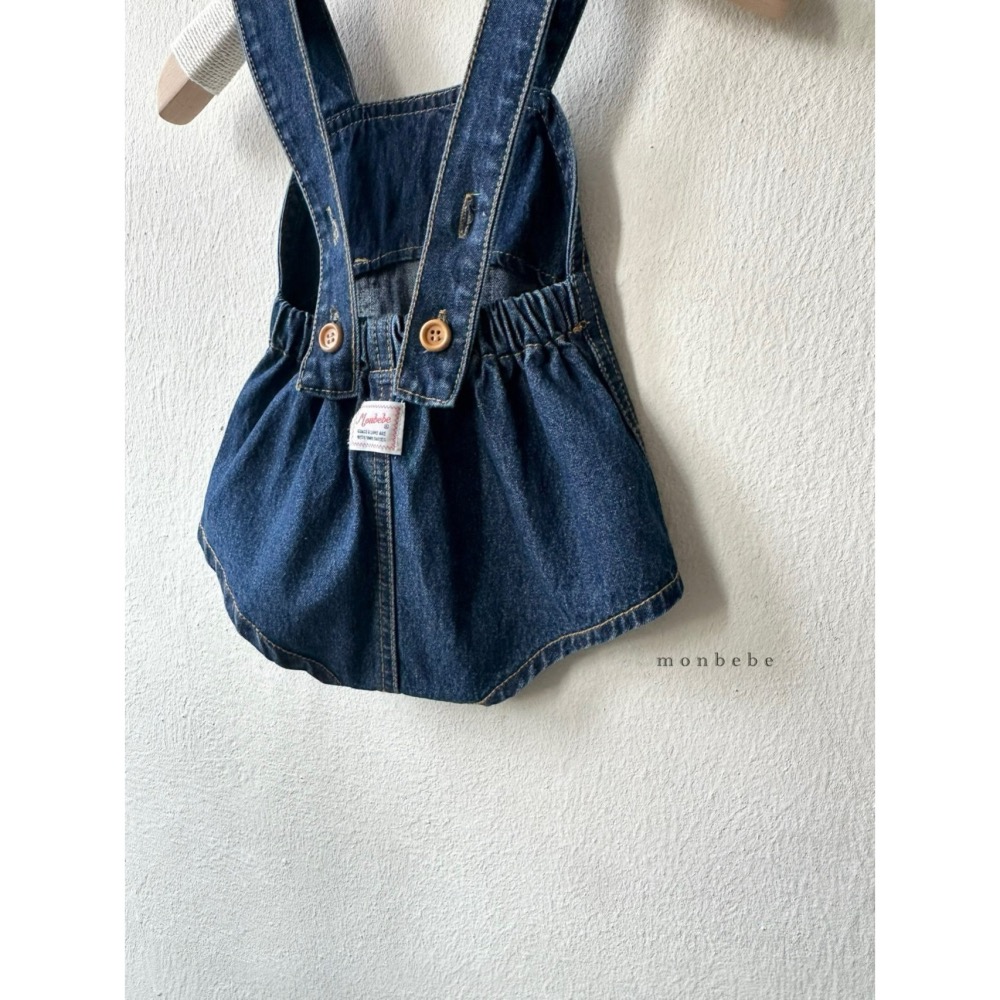 Monbebe 吊帶包屁褲 褲子 몽베베 봉봉데님멜빵팬츠-細節圖6