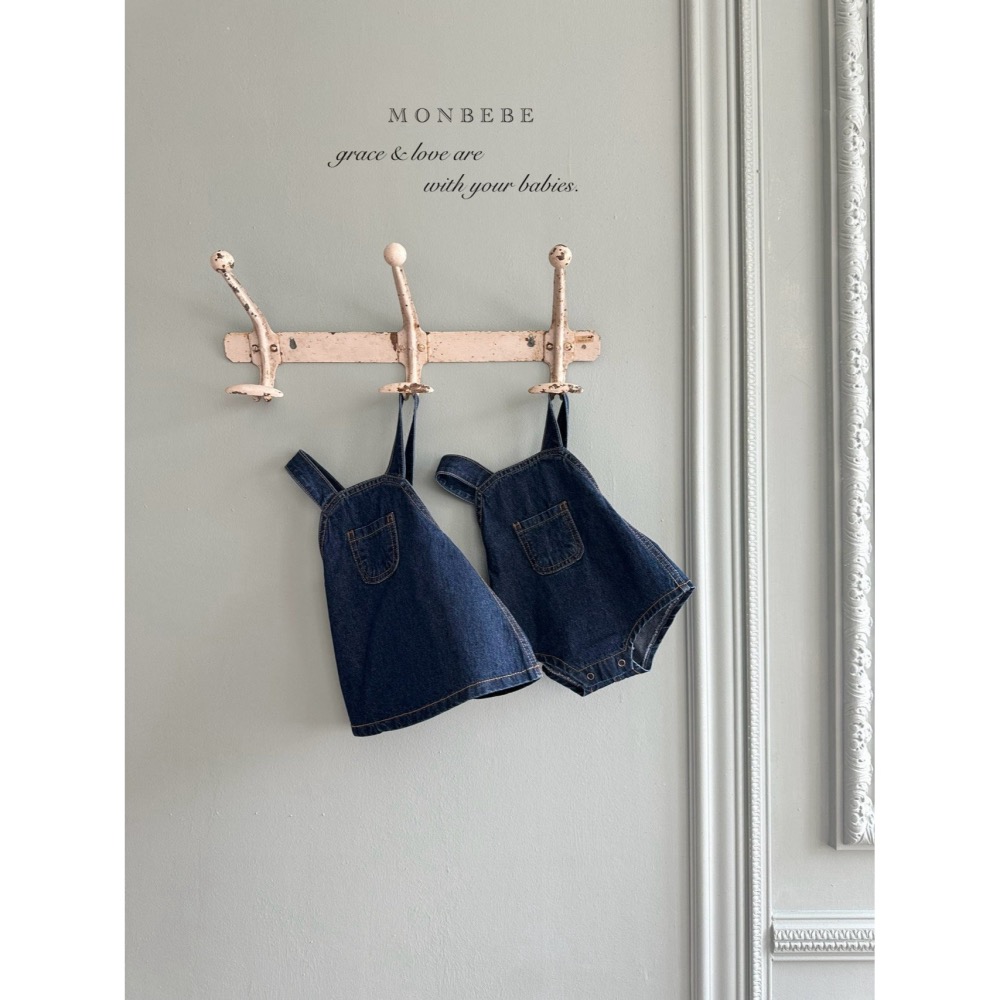 Monbebe 吊帶包屁褲 褲子 몽베베 봉봉데님멜빵팬츠-細節圖7