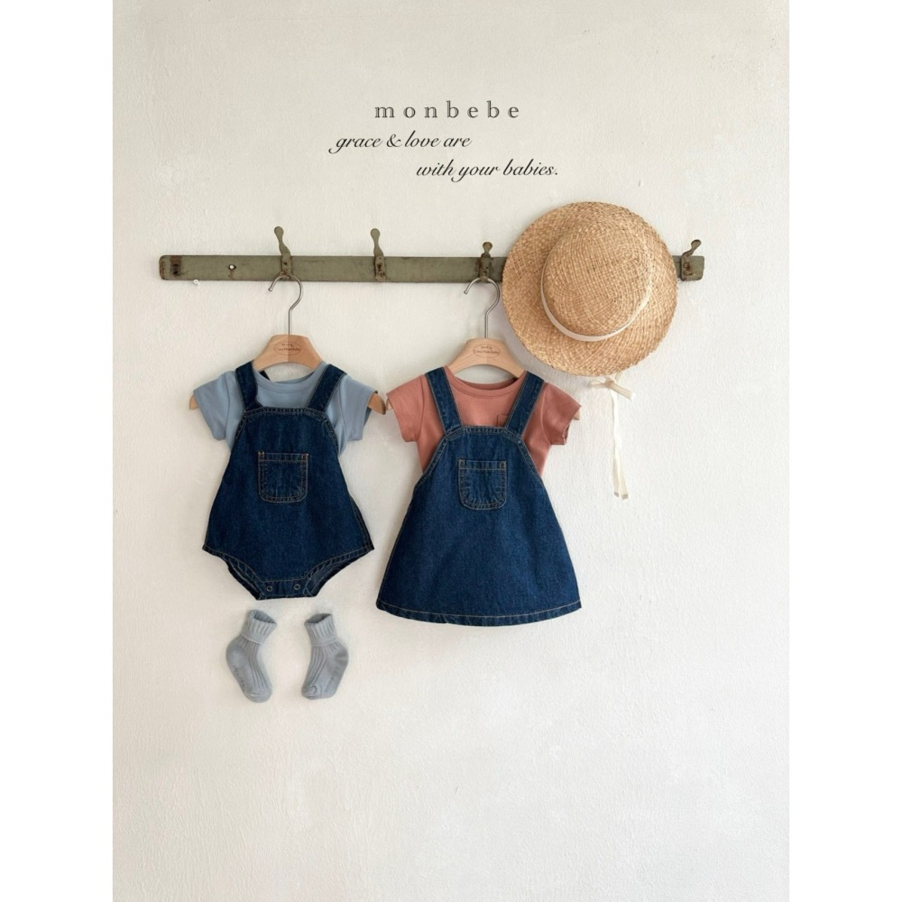 Monbebe 吊帶包屁褲 褲子 몽베베 봉봉데님멜빵팬츠-細節圖9