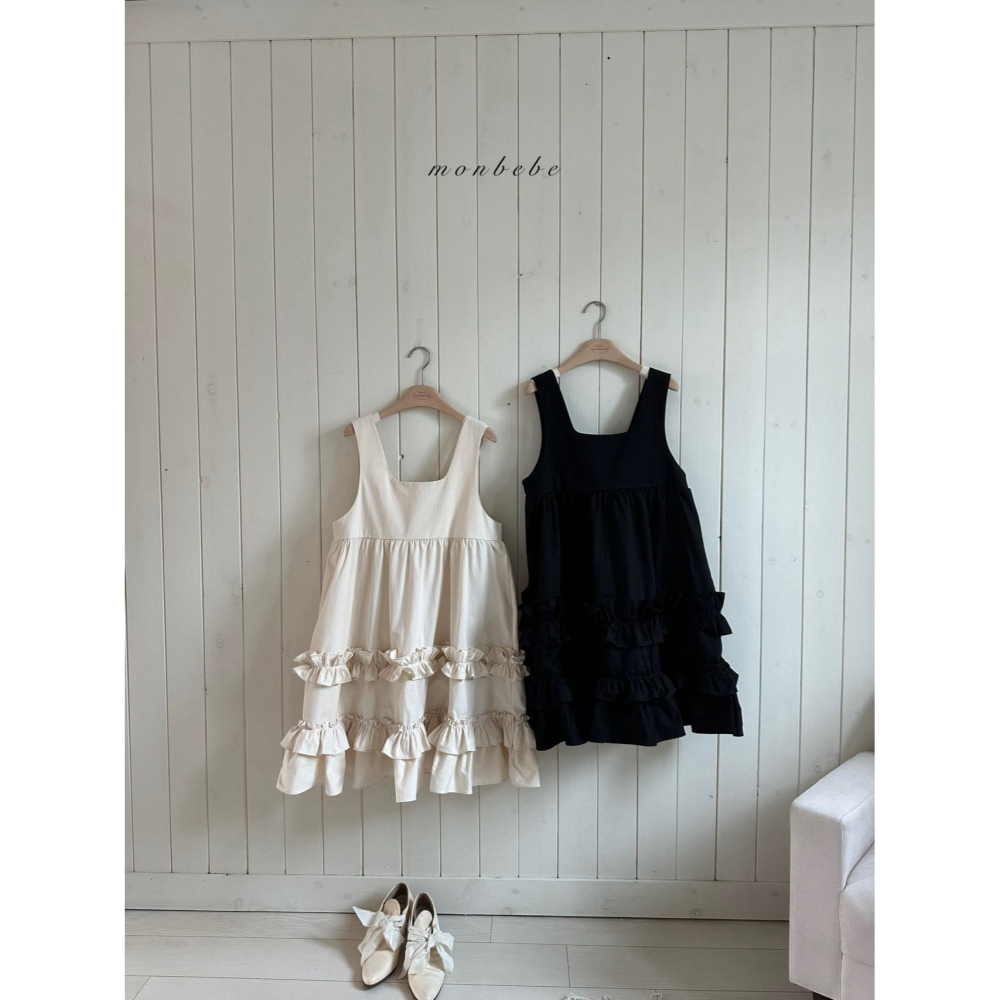 Monbebe 洋裝 親子裝 몽베베 모노프릴원피스엄마-細節圖2