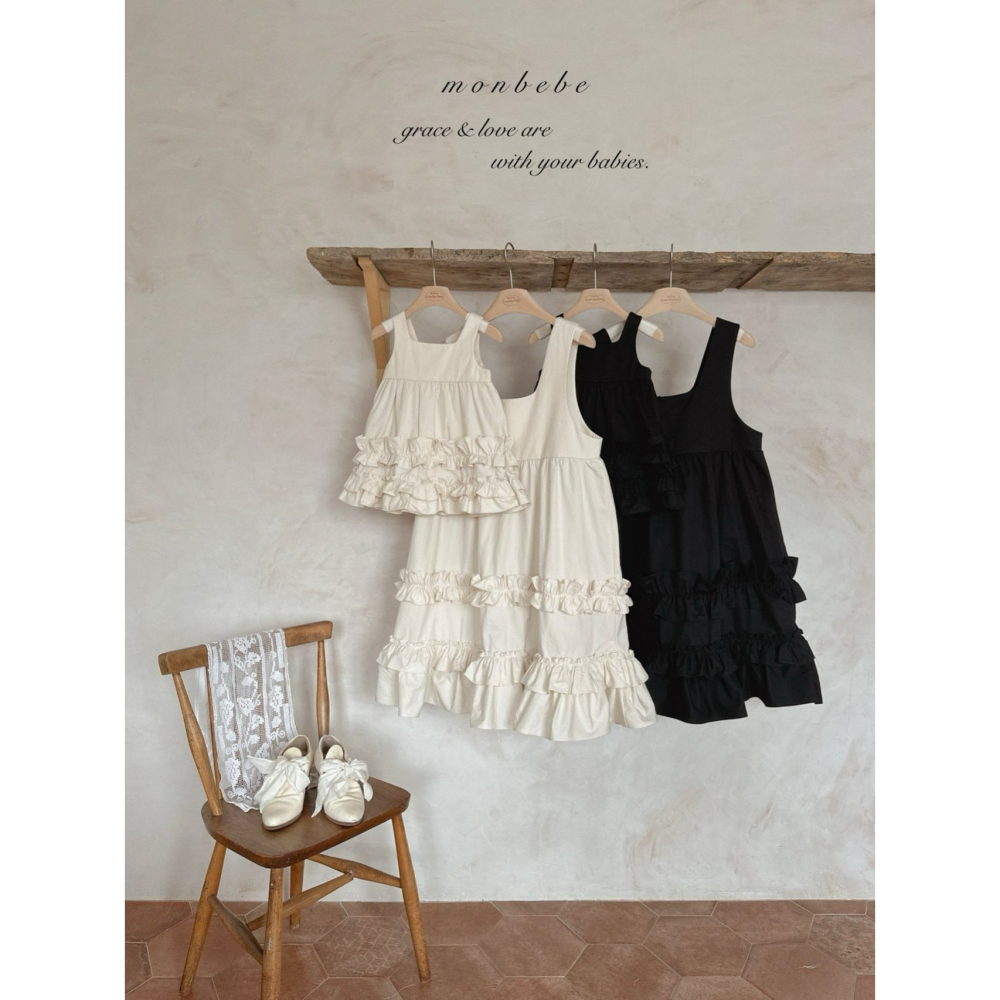 Monbebe 洋裝 親子裝 몽베베 모노프릴원피스엄마-細節圖5