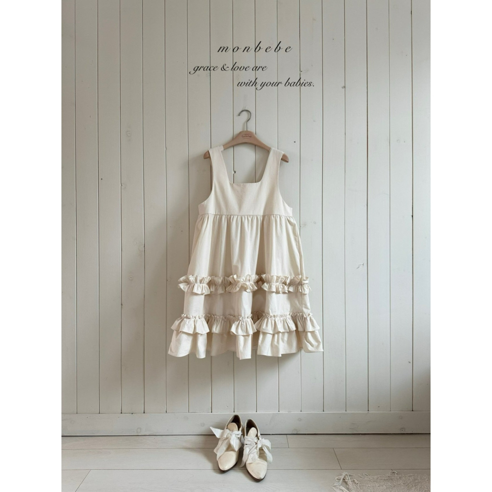 Monbebe 洋裝 親子裝 몽베베 모노프릴원피스엄마-細節圖7