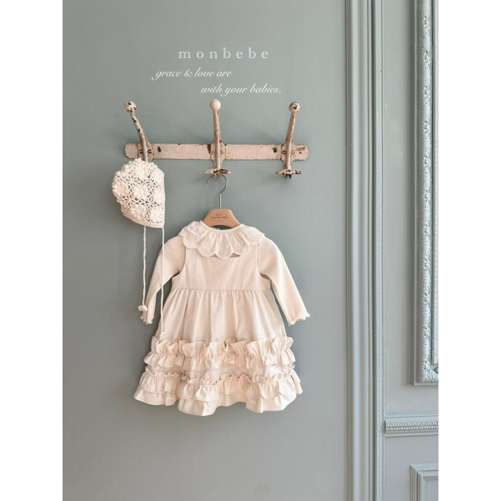 Monbebe 洋裝 몽베베 모노프릴원피스-細節圖3