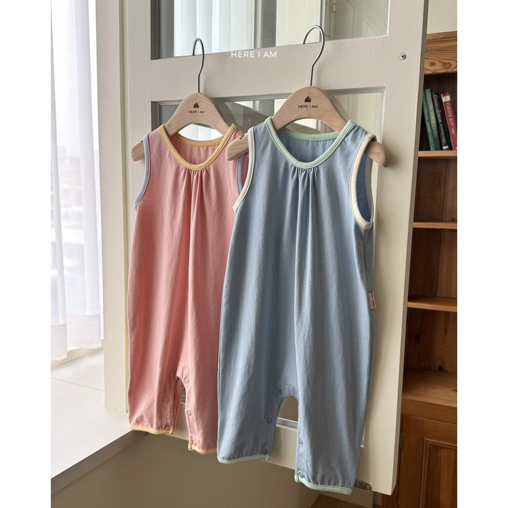 Heariam 吊帶褲 히얼아이엠 플레인 오버롤-細節圖6