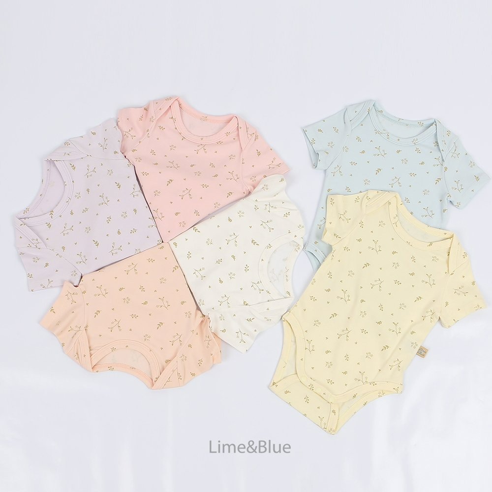 Lime&Blue 包屁衣 라임앤블루 버터플로랄슈트-細節圖2