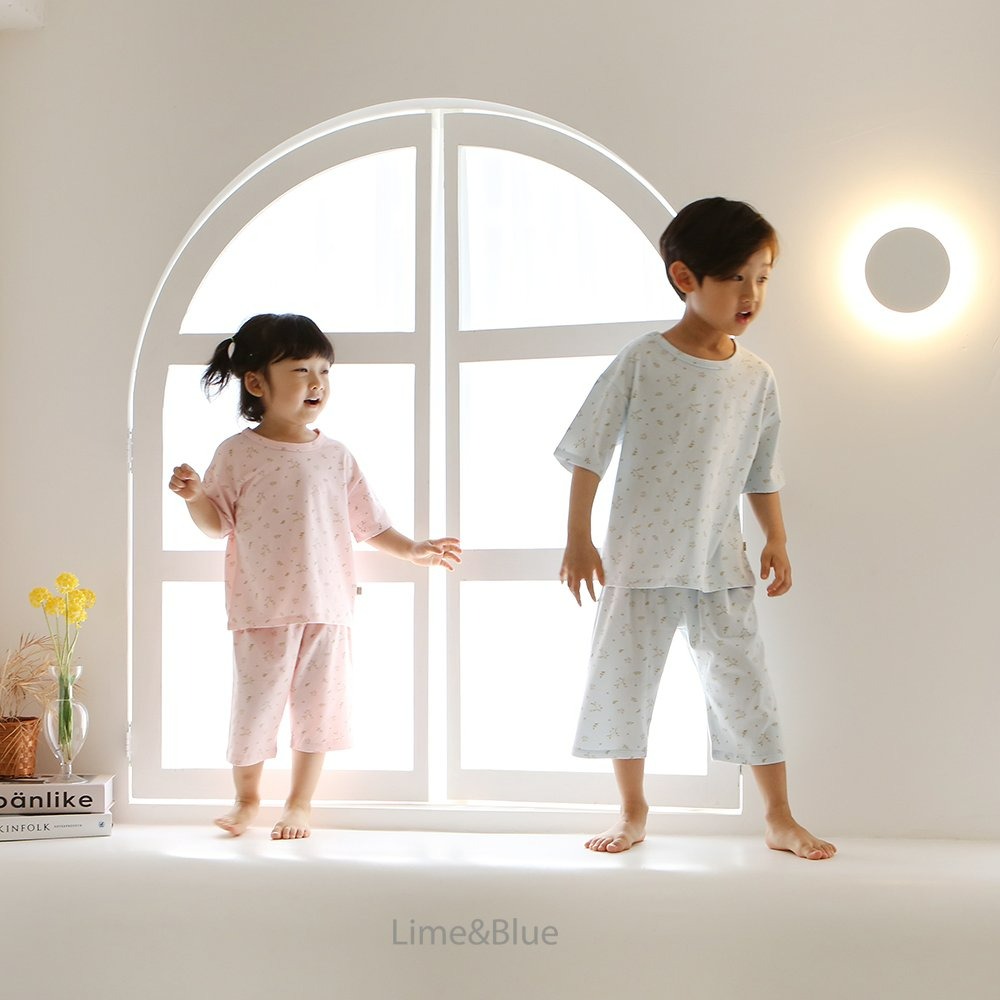Lime&Blue 套裝 上下 (兒童) 라임앤블루 버터플로랄상하세트(아동)-細節圖3