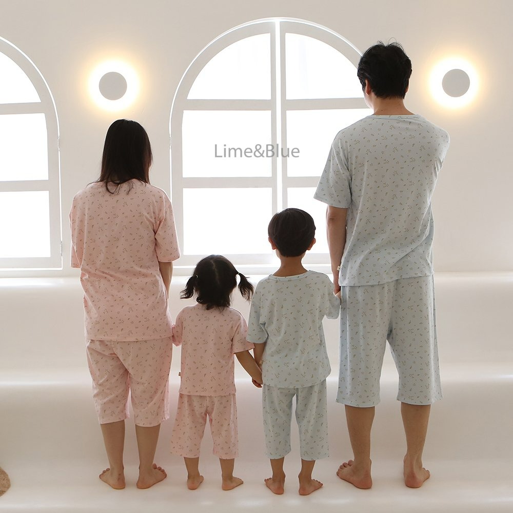 Lime&Blue 套裝 上下 親子裝 라임앤블루 버터플로랄상하세트(성인)-細節圖2