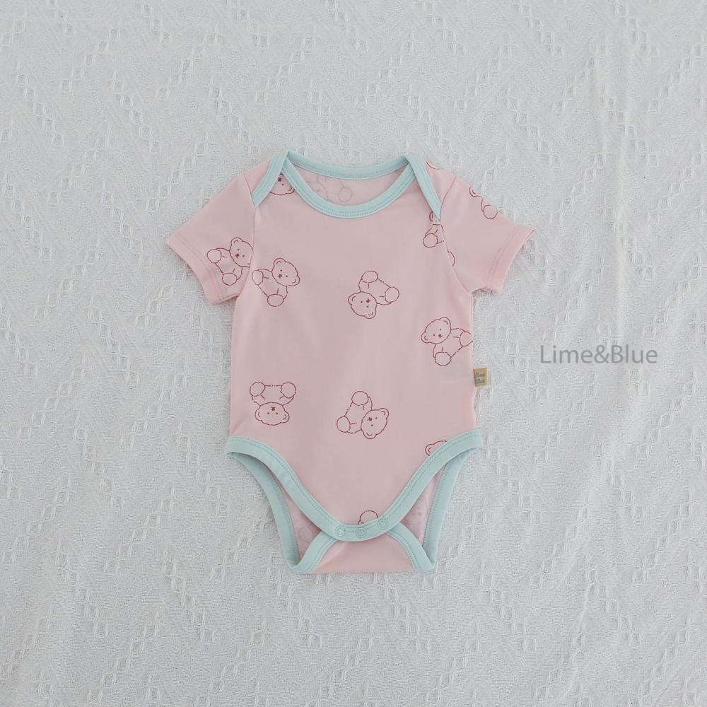 Lime&Blue 包屁衣 라임앤블루 라임곰돌이슈트-規格圖9