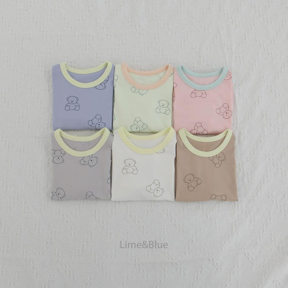 Lime&Blue 套裝 上下 라임앤블루 라임곰돌이상하세트-細節圖2