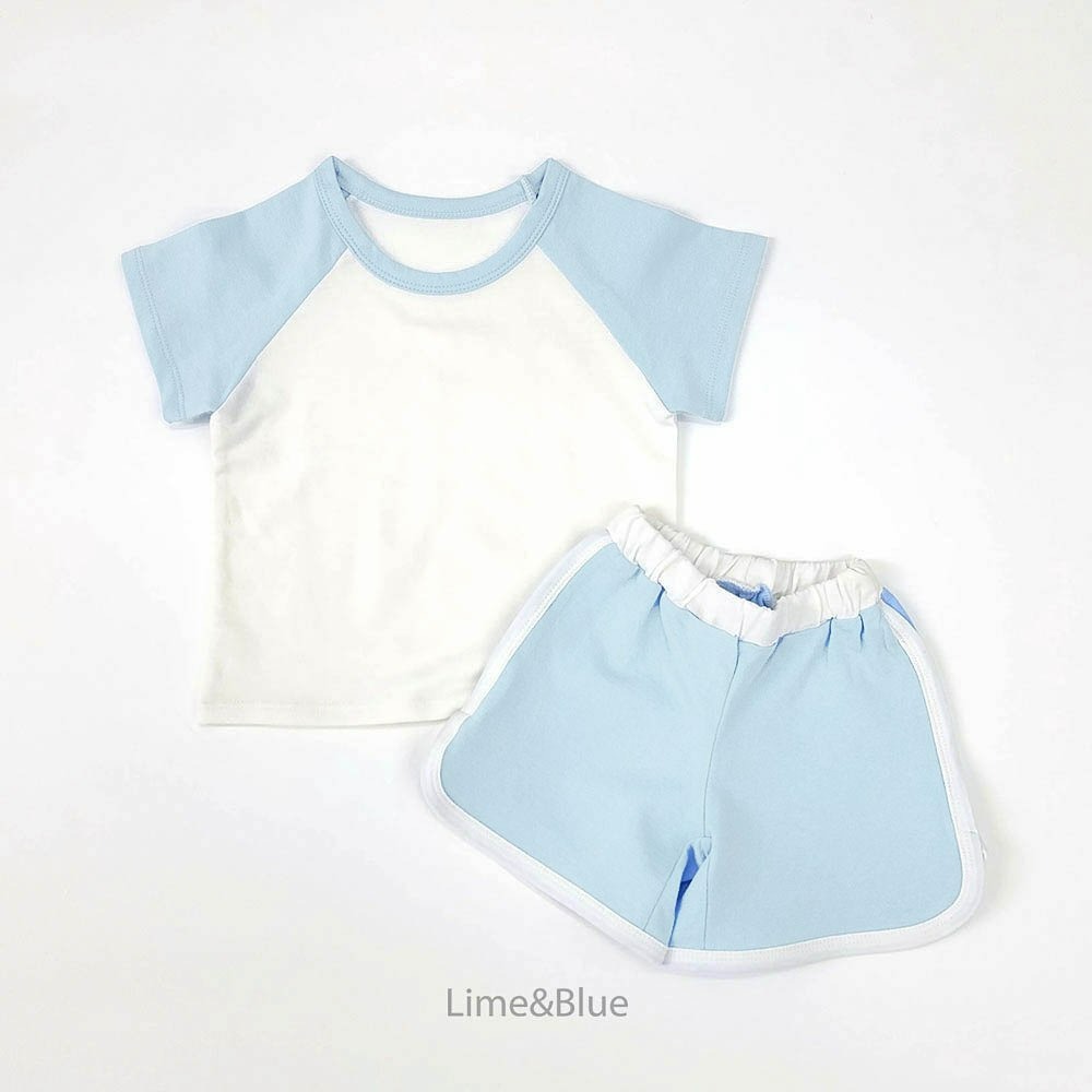 Lime&Blue 套裝 上下 라임앤블루 나그랑배색상하세트-規格圖10