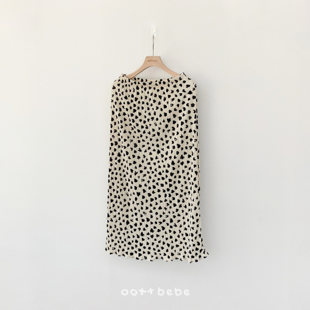 OOTTBEBE 親子裝 媽媽 裙子 쁘띠호피플리츠스커트 성인-細節圖4