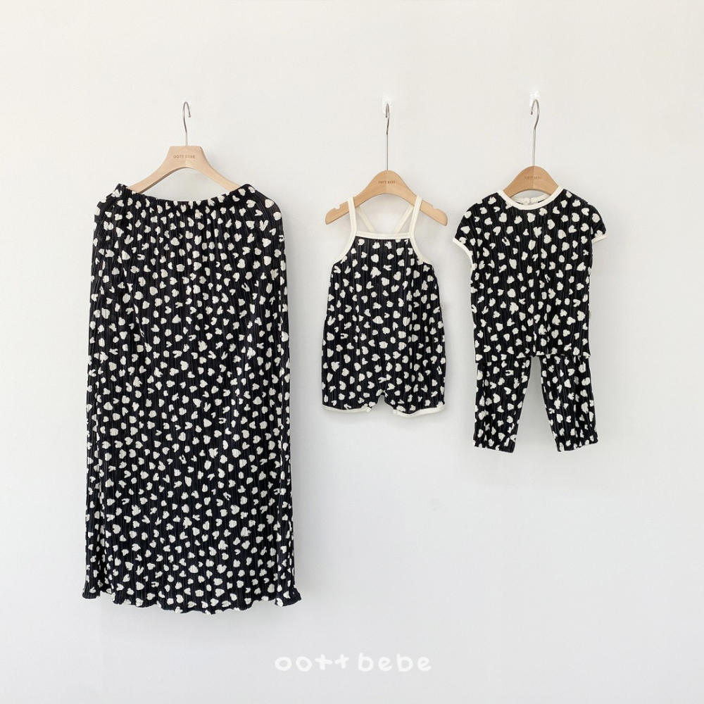 OOTTBEBE 親子裝 媽媽 裙子 쁘띠호피플리츠스커트 성인-細節圖7