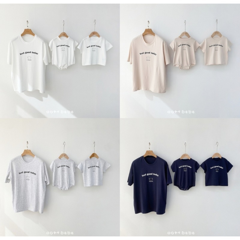 OOTTBEBE 上衣 KIDS 굿데이티셔츠 키즈(패밀리룩)-細節圖2