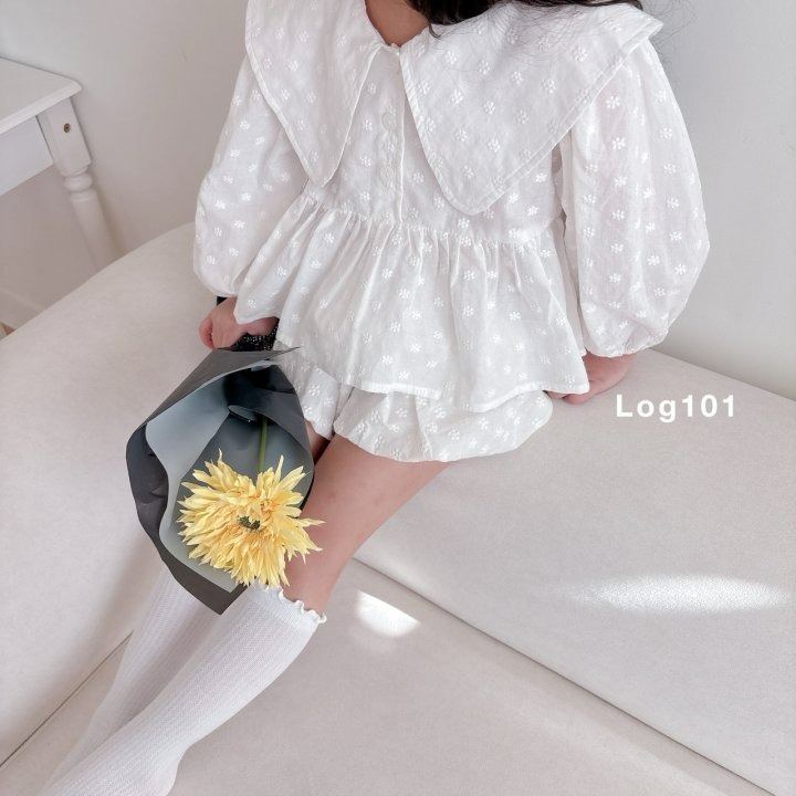 Log101 上衣 로그101 빅카라블라우스-細節圖6