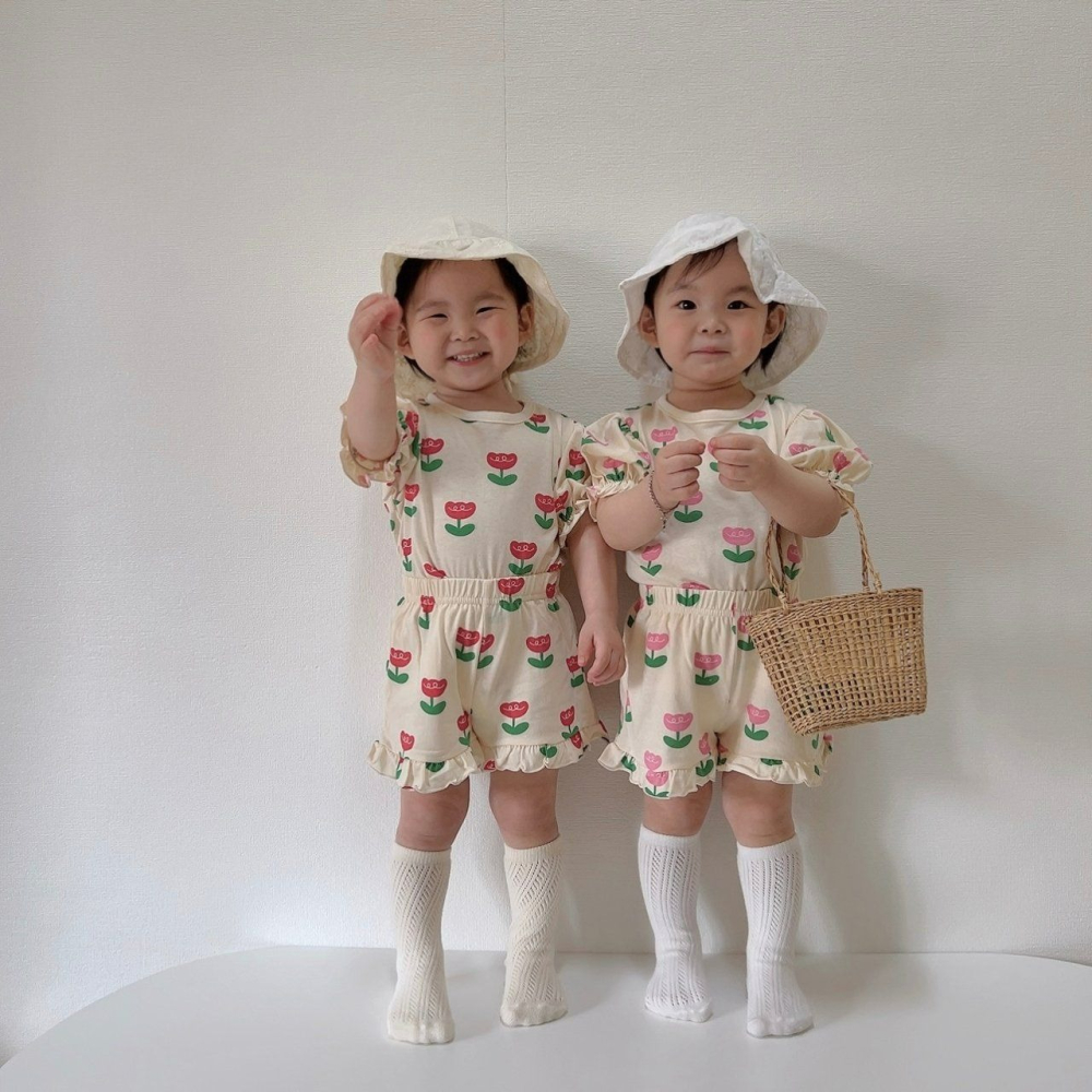 Moran 套裝 上下 모란 튤립프릴상하-細節圖3