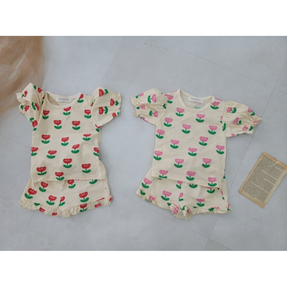 Moran 套裝 上下 모란 튤립프릴상하-細節圖7