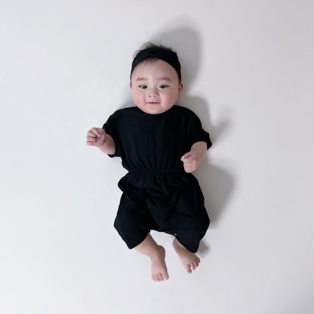 Moran 套裝 包屁衣+髮帶 모란 쿨플리츠슈트세트-細節圖2