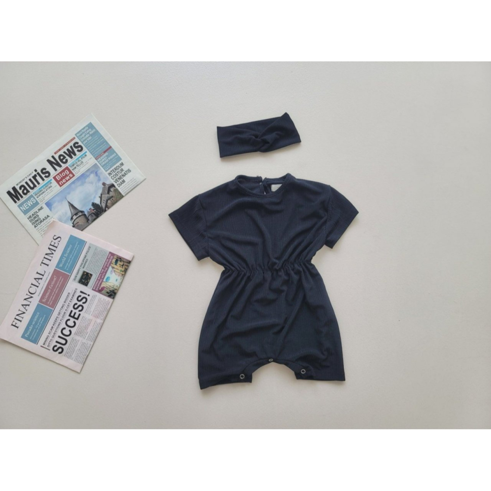 Moran 套裝 包屁衣+髮帶 모란 쿨플리츠슈트세트-細節圖9