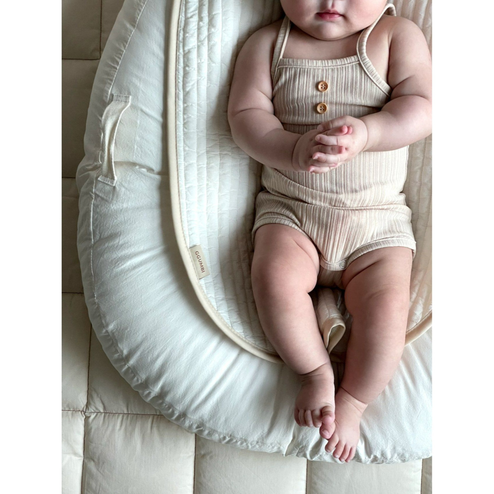 Moran 包屁衣 含髮帶 모란 이지단추슈트세트-細節圖3