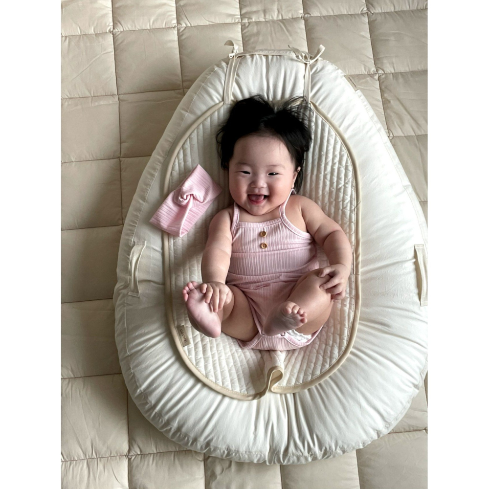 Moran 包屁衣 含髮帶 모란 이지단추슈트세트-細節圖4