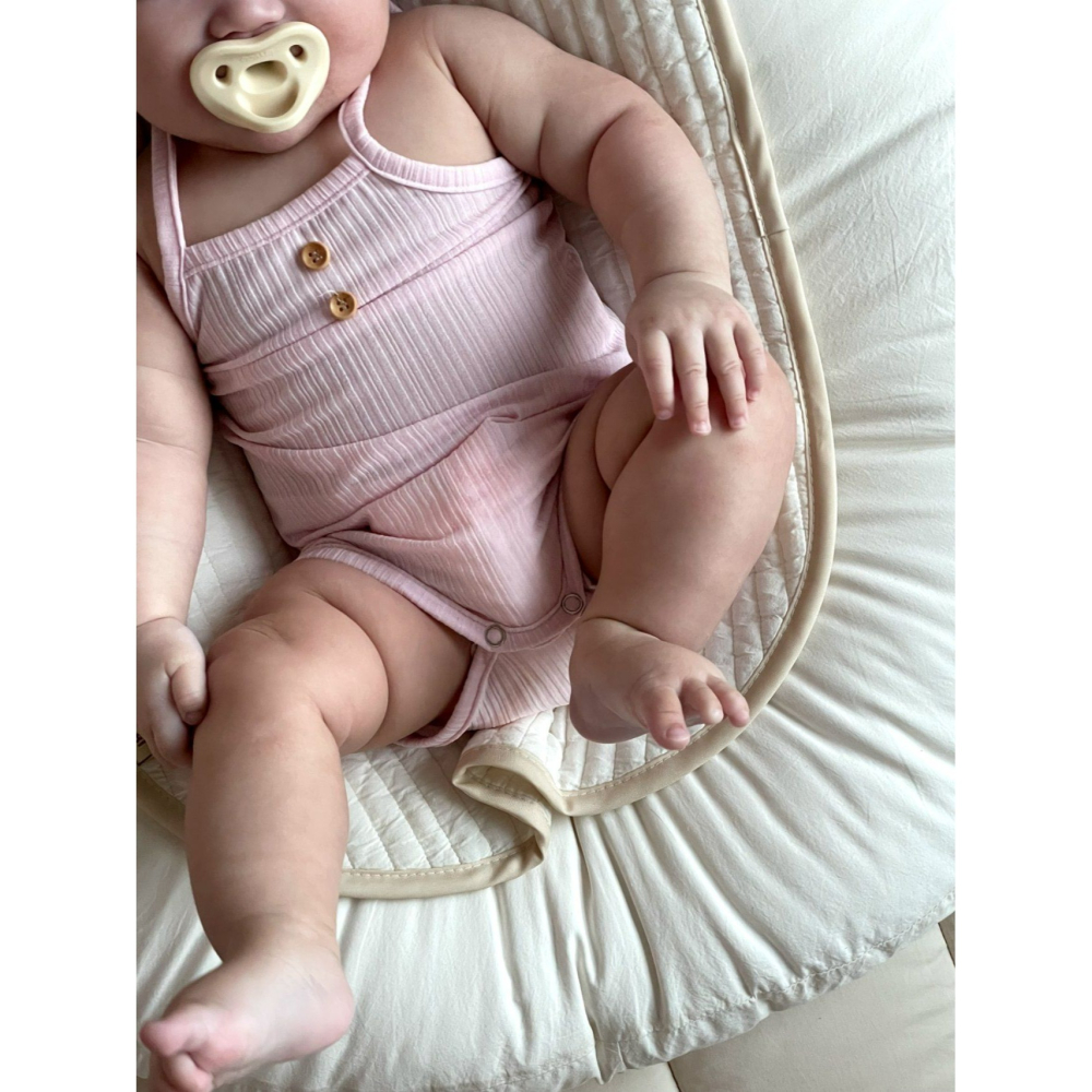 Moran 包屁衣 含髮帶 모란 이지단추슈트세트-細節圖5