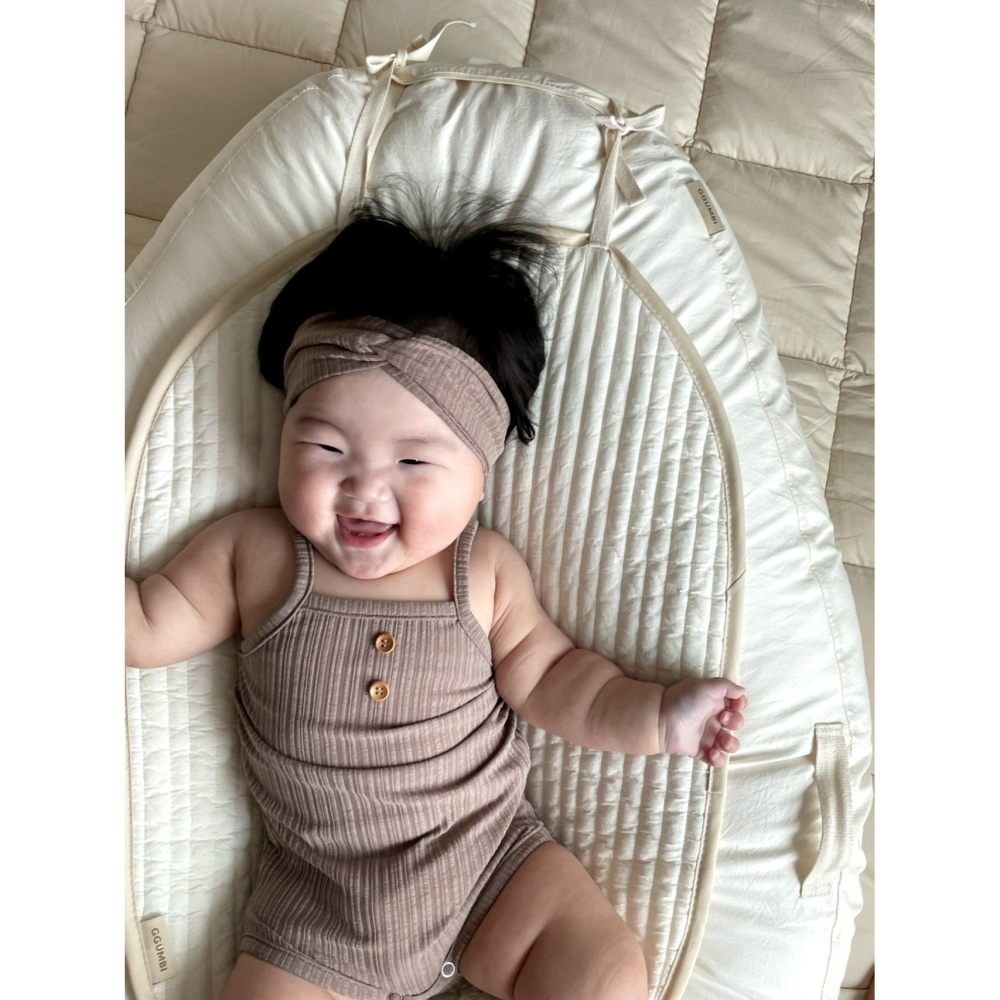 Moran 包屁衣 含髮帶 모란 이지단추슈트세트-細節圖6