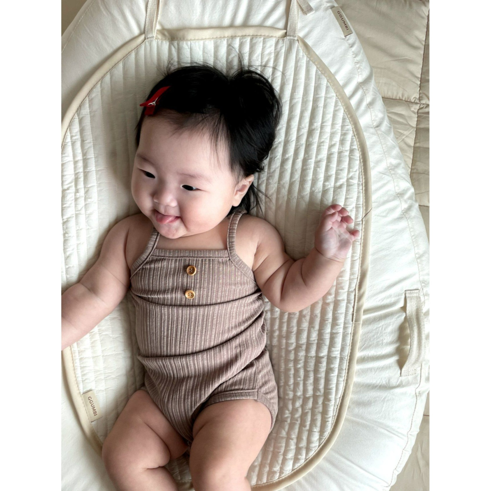 Moran 包屁衣 含髮帶 모란 이지단추슈트세트-細節圖7