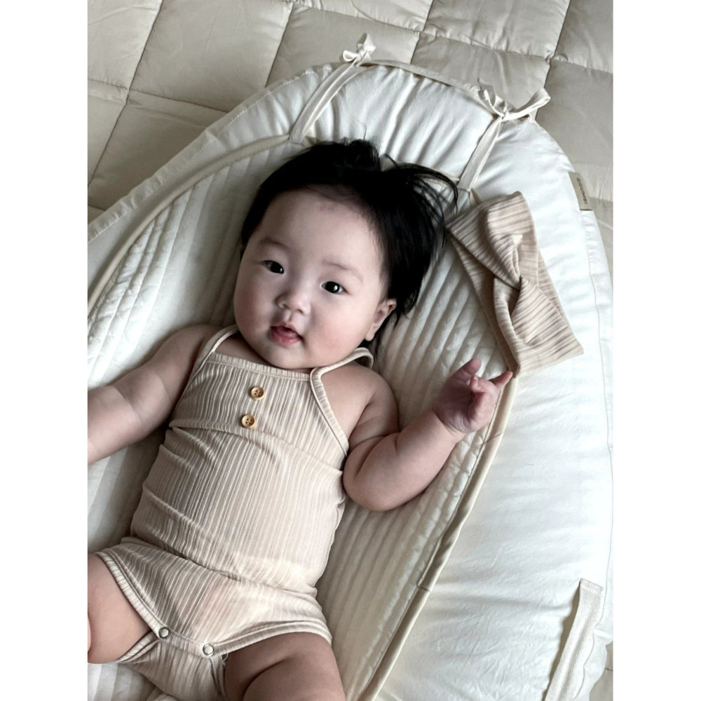 Moran 包屁衣 含髮帶 모란 이지단추슈트세트-細節圖8