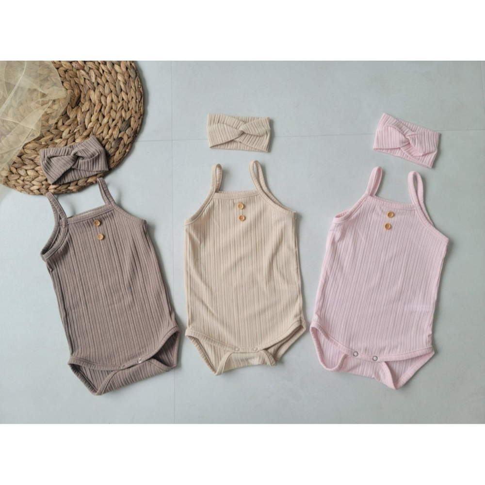 Moran 包屁衣 含髮帶 모란 이지단추슈트세트-細節圖9