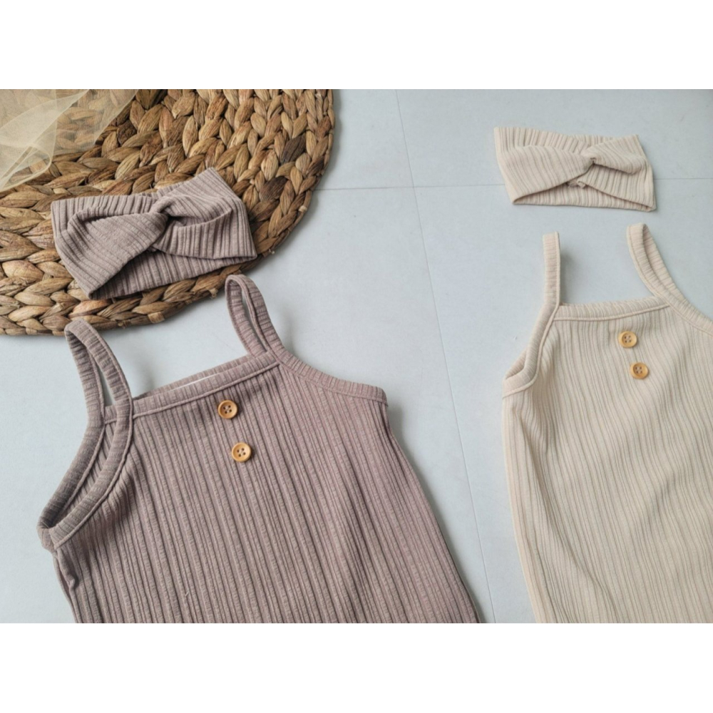 Moran 包屁衣 含髮帶 모란 이지단추슈트세트-細節圖10