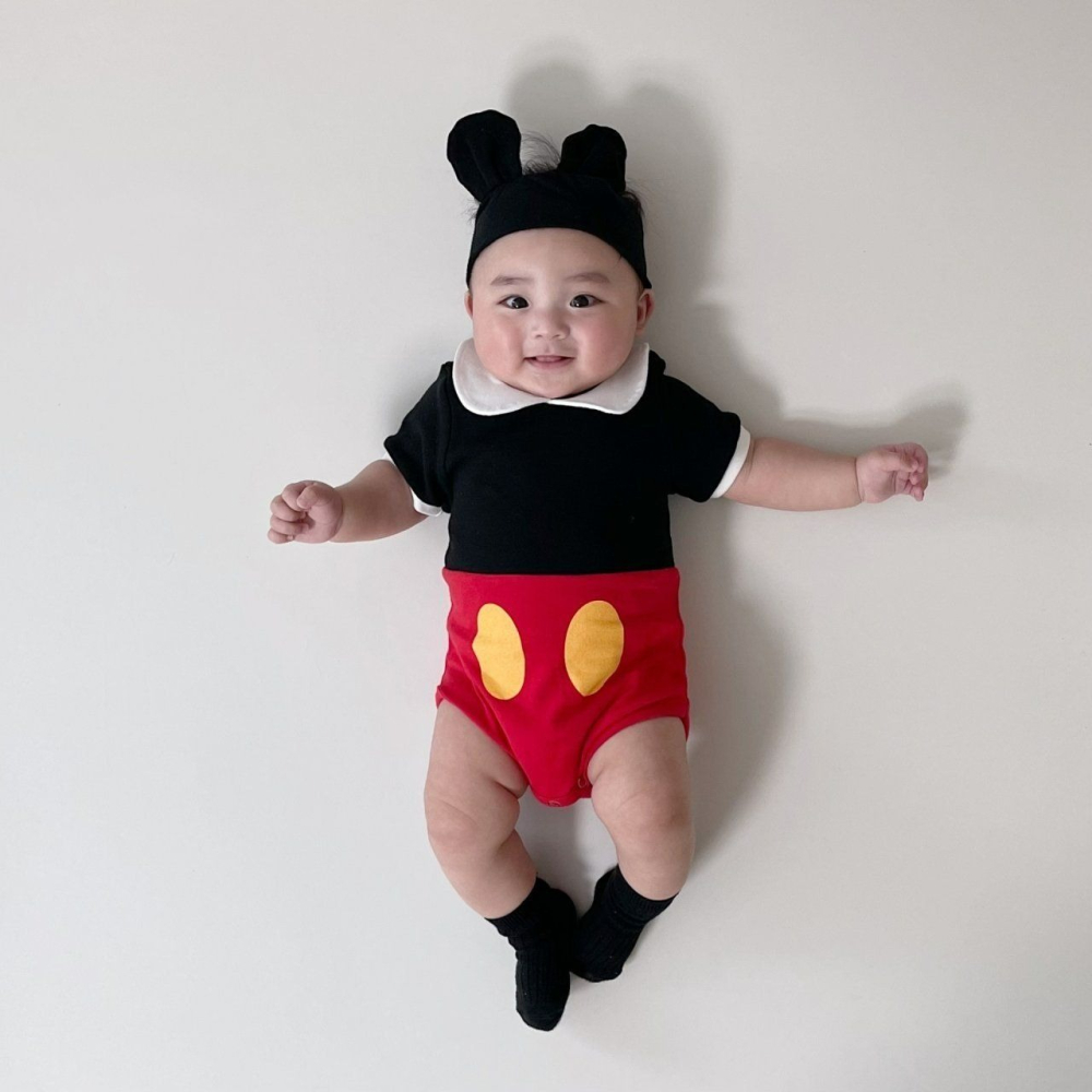 Moran 套裝 包屁衣+帽子 모란 여름카라슈트세트-細節圖4