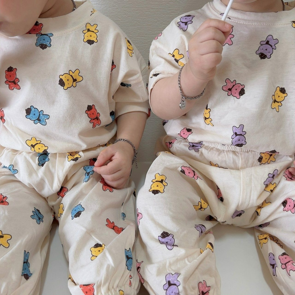 Moran 套裝 上下 모란 여름모자곰상하-細節圖4