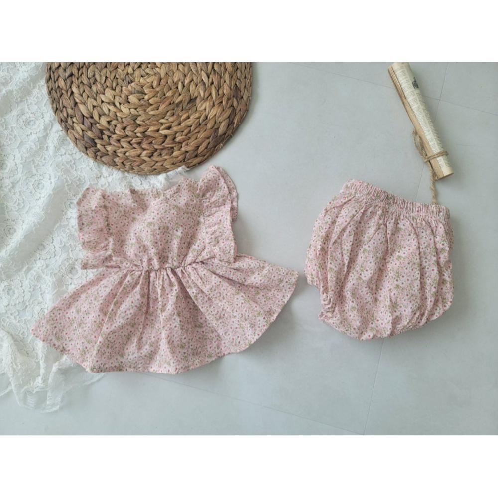 Moran 套裝 屁屁褲+上衣 모란 아일리블루머세트-細節圖7