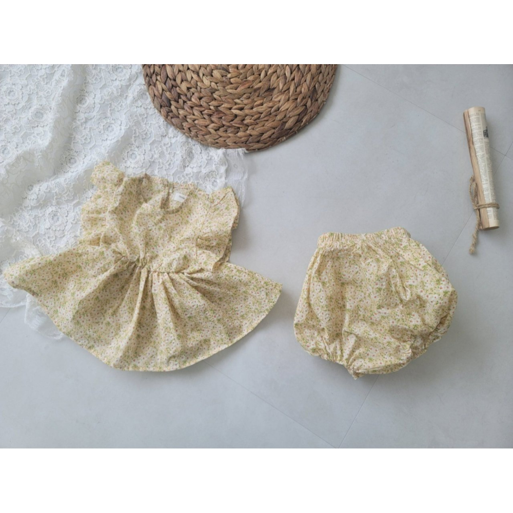 Moran 套裝 屁屁褲+上衣 모란 아일리블루머세트-細節圖8