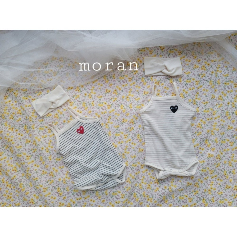 Moran 包屁衣 含髮帶 모란 심플슈트세트-細節圖8