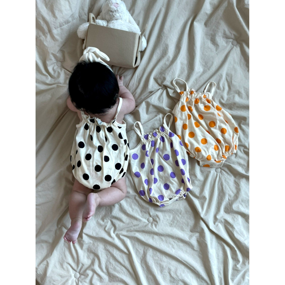 Moran 包屁衣 含髮帶 모란 방울방울슈트세트-細節圖4