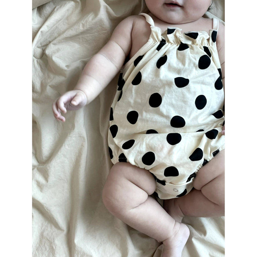 Moran 包屁衣 含髮帶 모란 방울방울슈트세트-細節圖5