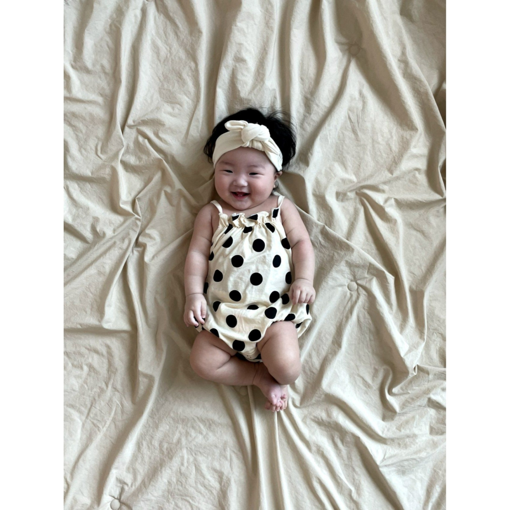 Moran 包屁衣 含髮帶 모란 방울방울슈트세트-細節圖6