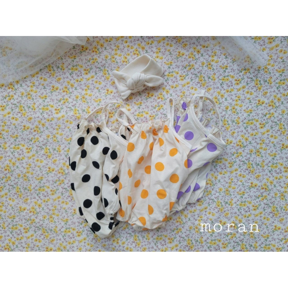 Moran 包屁衣 含髮帶 모란 방울방울슈트세트-細節圖9