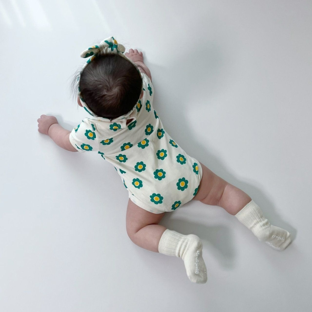 Moran 包屁衣 含髮帶 모란 몽몽꽃슈트세트-細節圖6