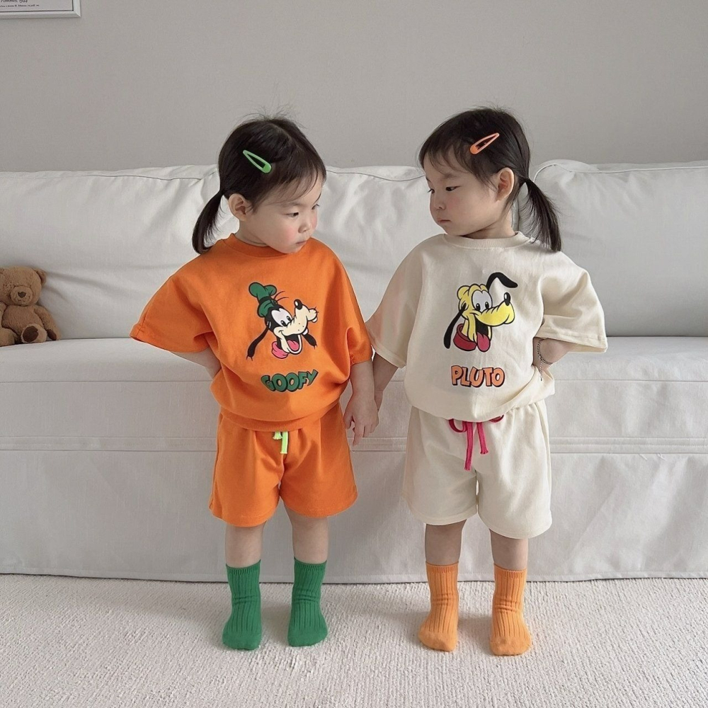 Moran 套裝 上下 모란 레트로디즈니상하-細節圖2